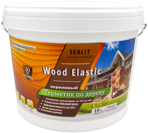 Приобрести ГЕРМЕТИК - Sealit Wood Elastic для работы с деревянными материалами 5 л в Петропавловске-Камчатском, Камчатский край