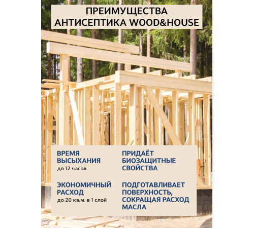 Заказать ГРУНТОВОЧНЫЙ АНТИСЕПТИК WOOD & HOUSE в Петропавловске-Камчатском, Камчатский край